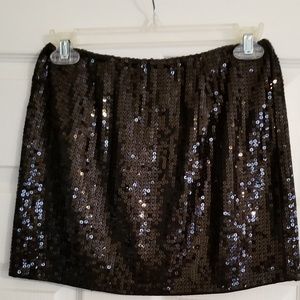 Envy Me black sequin mini skirt small